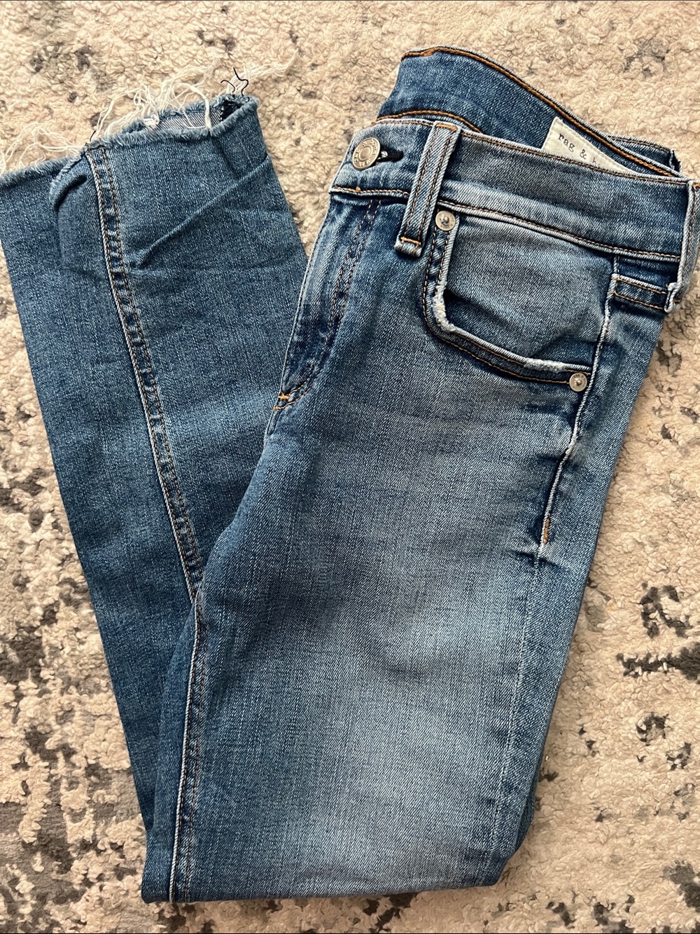 Rag & Bone Skinny Ankle Jeans Modele Blue Levee W2595K20LEV Size 26 - Picture 7 of 7